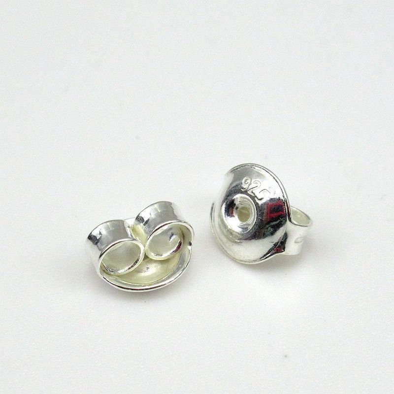 Sterling Silver Earnut Stopper 6mm Earring Findings for Handmade Pure Fine Jewelry Making Wholesale Bulk