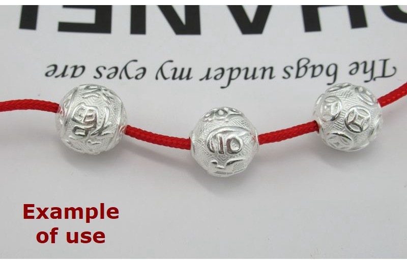 Sterling Silver Round Spacer Beads  10 12 mm Beads Findings for Handmade Pure Fine Jewelry Making Wholesale Bulk