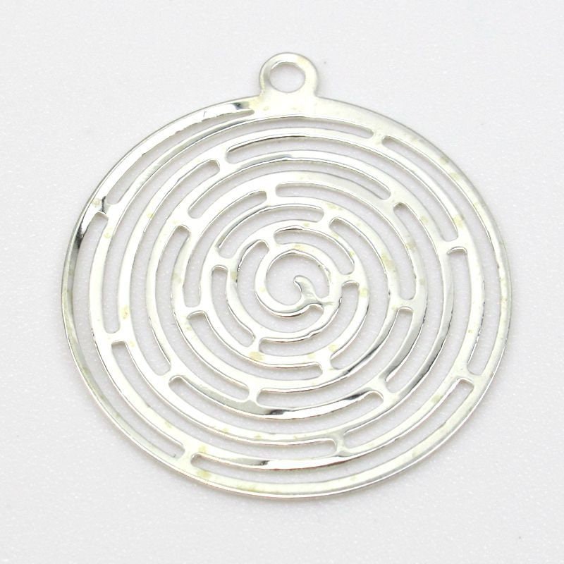 Sterling Silver Round Charm Pendant 18mm Charms Findings for Handmade Pure Fine Jewelry Making Wholesale Bulk