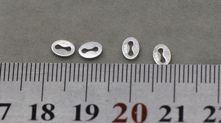 Oval Clasp Connector 4x5mm 925 Sterling Silver Chain Findings for Handmade Jewelry Making Wholesale Bulk