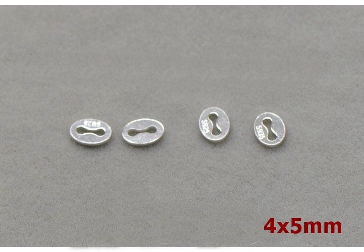 Oval Clasp Connector 4x5mm 925 Sterling Silver Chain Findings for Handmade Jewelry Making Wholesale Bulk