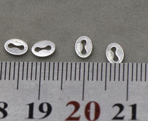 Oval Clasp Connector 4x5mm 925 Sterling Silver Chain Findings for Handmade Jewelry Making Wholesale Bulk