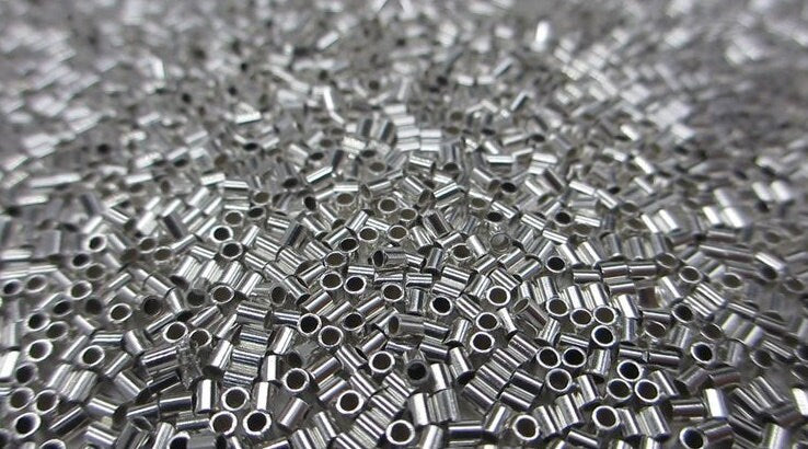 Sterling Silver Barrel Tube 0.9x1mm Beads Findings for Handmade Pure Fine Jewelry Making Wholesale Bulk