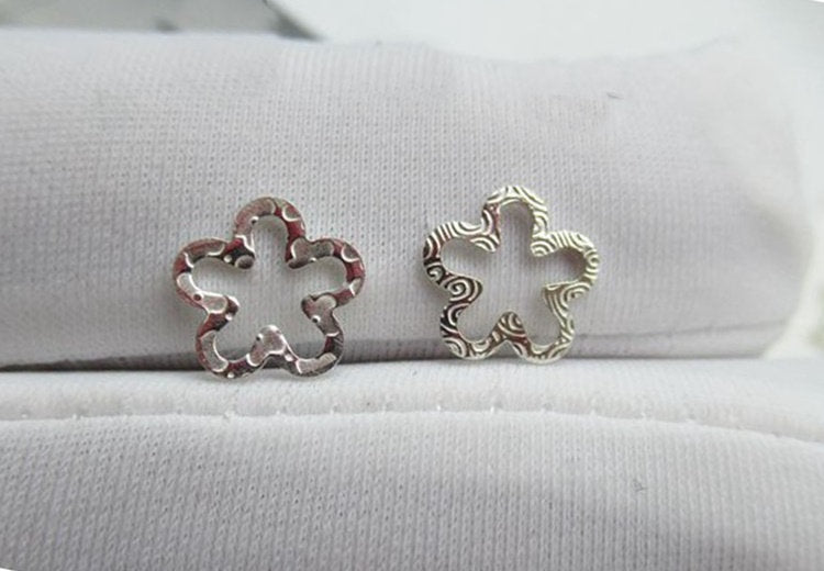 Sterling Silver Flower Charm Pendant 8mm Charms Findings for Handmade Pure Fine Jewelry Making Wholesale Bulk