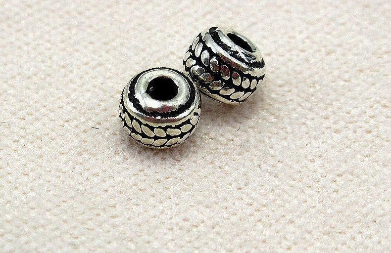 Sterling Silver Rondelle Donut Spacer Beads 4mm Bracelet Findings for Handmade Pure Fine Jewelry Making Wholesale Bulk