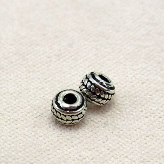 Sterling Silver Rondelle Donut Spacer Beads 4mm Bracelet Findings for Handmade Pure Fine Jewelry Making Wholesale Bulk