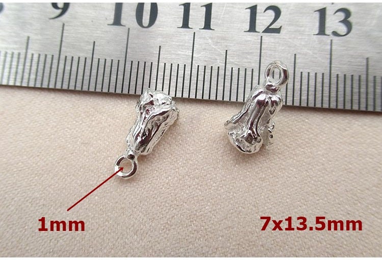 Sterling Silver Good Luck Cabbage Charm Pendant 7x13.5mm Charms Findings for Handmade Pure Fine Jewelry Making Wholesale Bulk