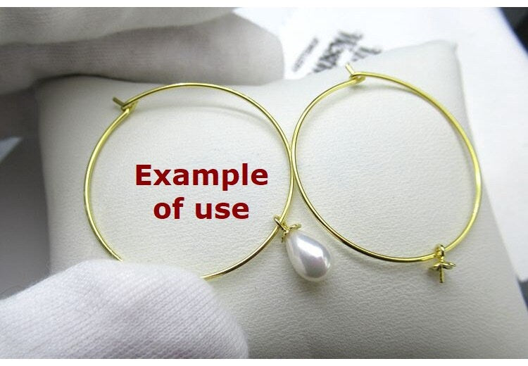 Sterling Silver Earring Hoop Wire 15; 25; 33mm Earring Findings for Handmade Pure Fine Jewelry Making Wholesale Bulk