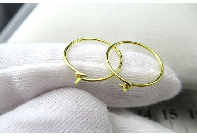 Sterling Silver Earring Hoop Wire 15; 25; 33mm Earring Findings for Handmade Pure Fine Jewelry Making Wholesale Bulk