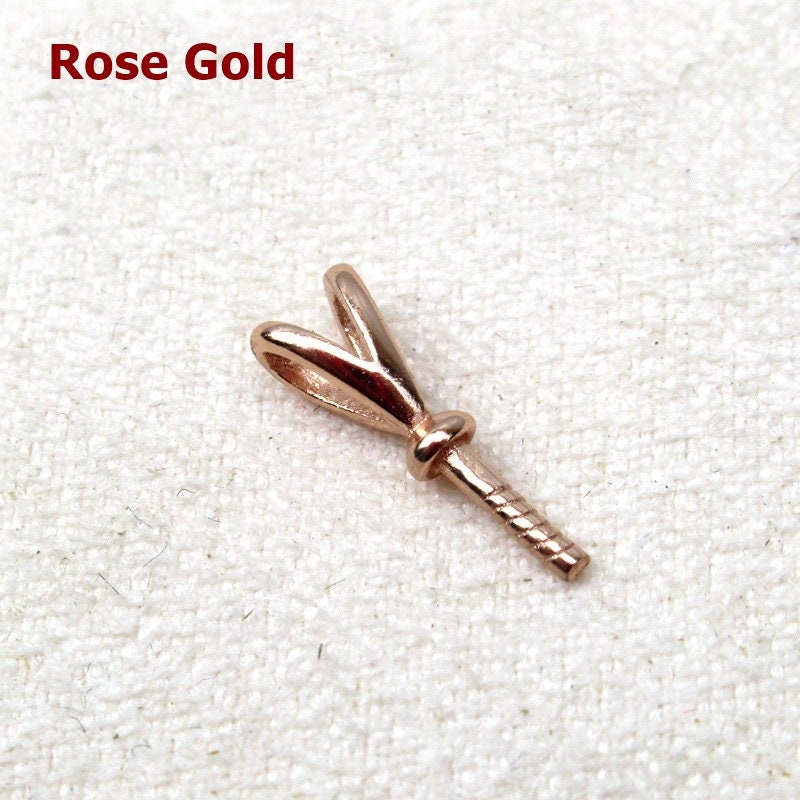 Sterling Silver Peg Bail 3.5x11mm Pendant Findings for Handmade Pure Fine Jewelry Making Wholesale Bulk