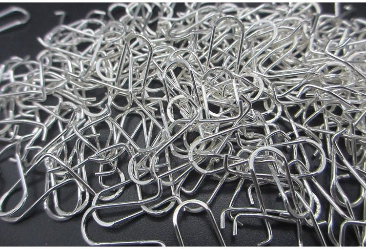 Sterling Silver U-Shaped Earrings Ear Wire Hook 13 14 15 16 17 18 mm Earring Findings for Handmade Pure Fine Jewelry Making Wholesale Bulk