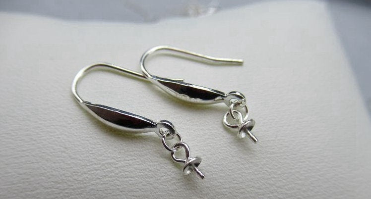 Sterling Silver Fish Hook Earring Wires 12mm Earring Findings for Handmade Pure Fine Jewelry Making Wholesale Bulk