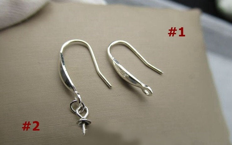 Sterling Silver Fish Hook Earring Wires 12mm Earring Findings for Handmade Pure Fine Jewelry Making Wholesale Bulk