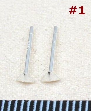 Sterling Silver Triangle Head Earrings Sticks Posts Studs Findings 3mm Earring Findings for Handmade Pure Fine Jewelry Making Wholesale Bulk