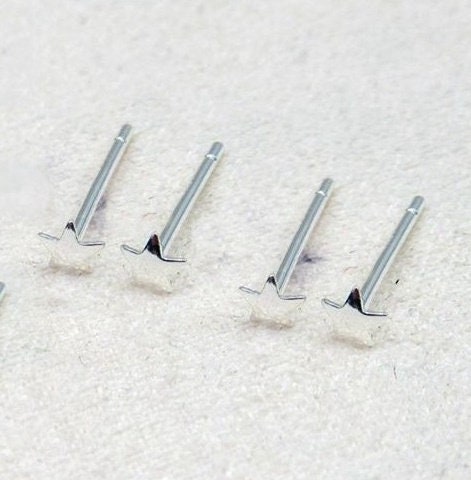 Sterling Silver Earrings Sticks Posts Star Head Studs 3x3mm Earring Findings for Handmade Pure Fine Jewelry Making Wholesale Bulk