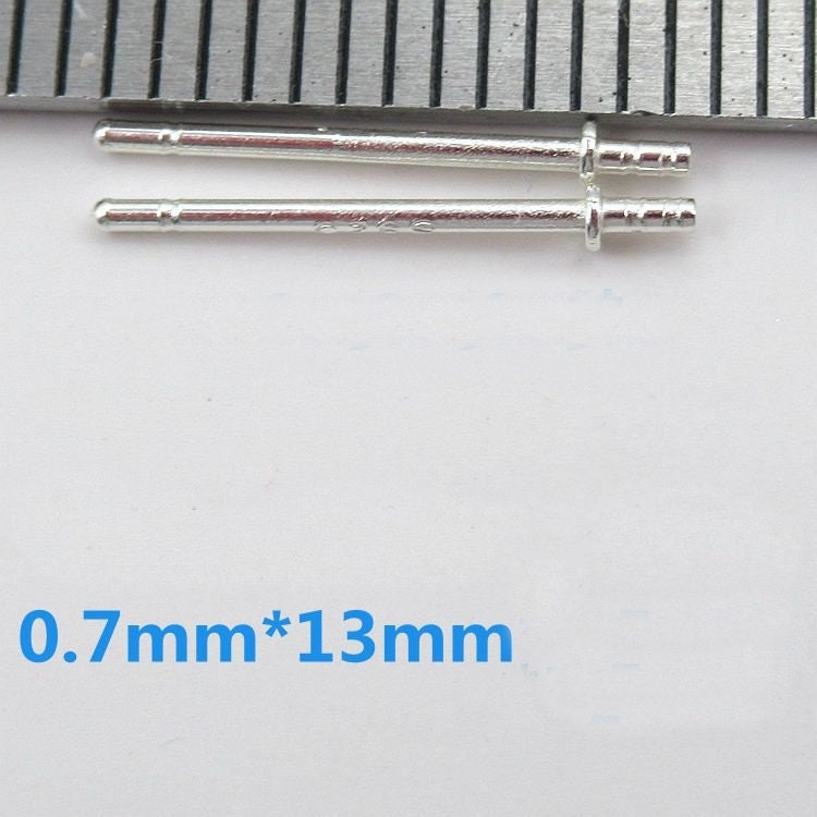 Sterling Silver Earrings Sticks Posts, Studs for Soldering 0.7x13mm Earring Findings for Handmade Pure Fine Jewelry Making Wholesale Bulk