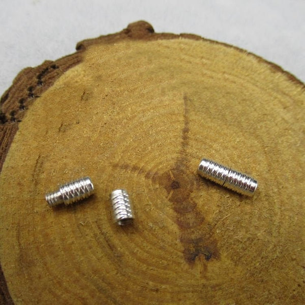 Sterling Silver Tube Screw Clasp 4x11mm Chain Findings for Handmade Pure Fine Jewelry Making Wholesale Bulk