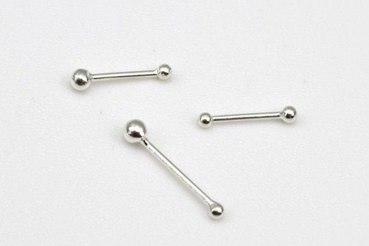 Balls Stud Earrings 925 Sterling Silver 7; 7.2; 9.6mm Earring for Handmade Jewelry Making Wholesale Bulk