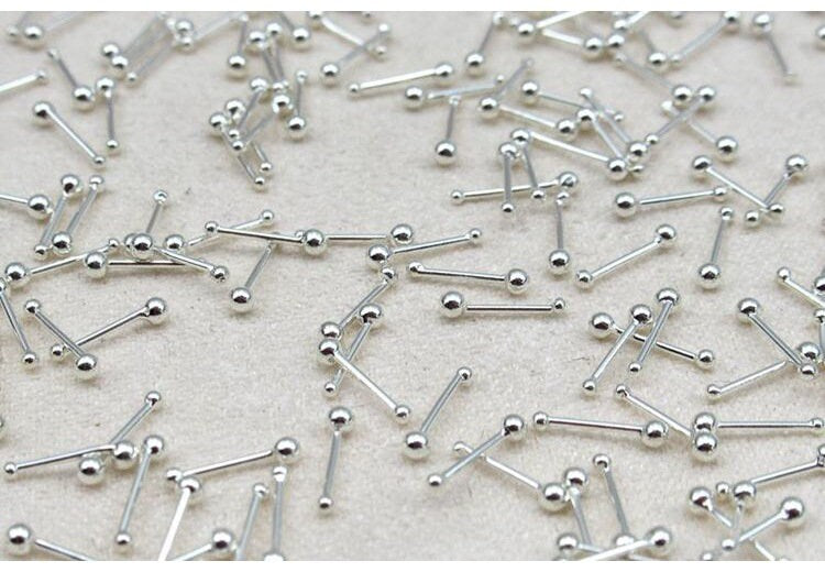 Balls Stud Earrings 925 Sterling Silver 7; 7.2; 9.6mm Earring for Handmade Jewelry Making Wholesale Bulk