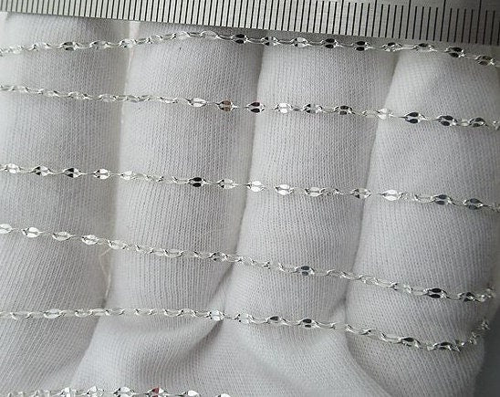 Sterling Silver Cable Cross Chain 1.5 mm by 10cm Chain Findings for Handmade Pure Fine Jewelry Making Wholesale Bulk