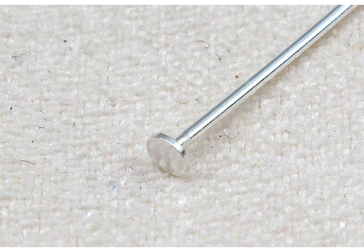 Sterling Silver Head Pins 15 20 25 30 50 mm Earring Findings for Handmade Pure Fine Jewelry Making Wholesale Bulk