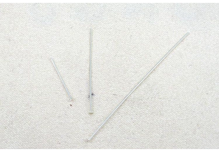 Sterling Silver Head Pins 15 20 25 30 50 mm Earring Findings for Handmade Pure Fine Jewelry Making Wholesale Bulk