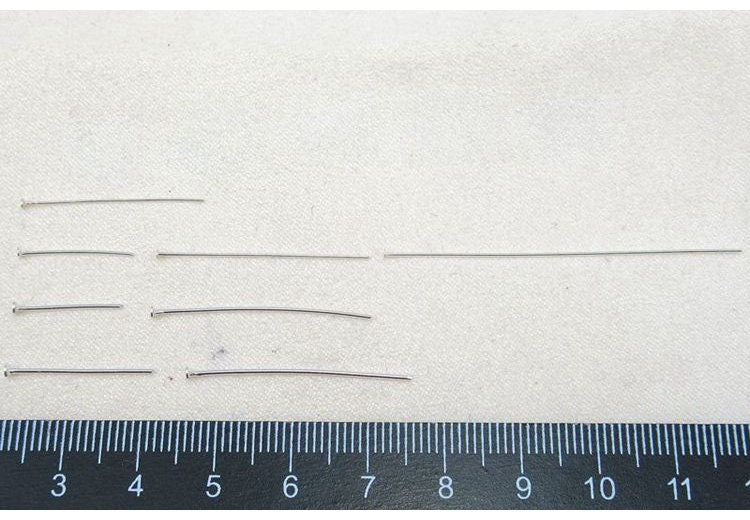 Sterling Silver Head Pins 15 20 25 30 50 mm Earring Findings for Handmade Pure Fine Jewelry Making Wholesale Bulk