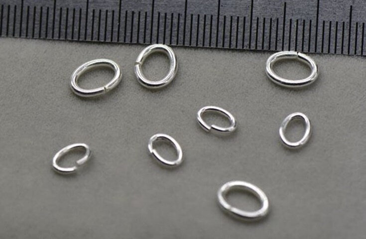 Oval Open Jump Rings 0.7x4.8x3.5; 0.9x6.5x4.5; 1.2x8.0x6.5 mm 925 Sterling Silver Chain Findings for Handmade Jewelry Making Wholesale Bulk