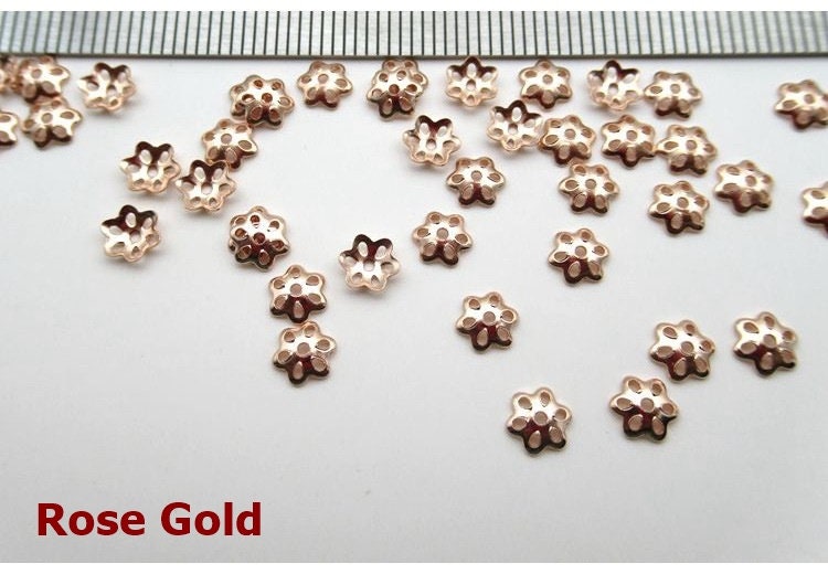 Sterling Silver Flower Bead Cap 5; 8mm Beads Findings for Handmade Pure Fine Jewelry Making Wholesale Bulk