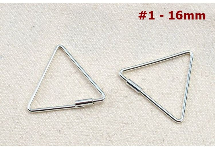 Cutout Triangle Square Hexagon Earring Hooks Hoops 11-22 mm 925 Sterling Silver Wires Charms Findings for Handmade Jewelry Making Wholesale