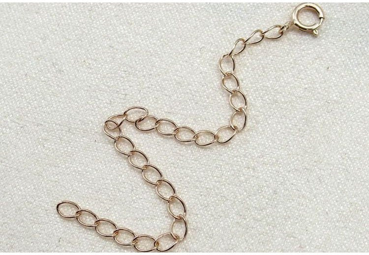 Sterling Silver Chain Extender with Spring Ring Clasp  3 5 8 cm Chains Findings for Handmade Pure Fine Jewelry Making Wholesale Bulk