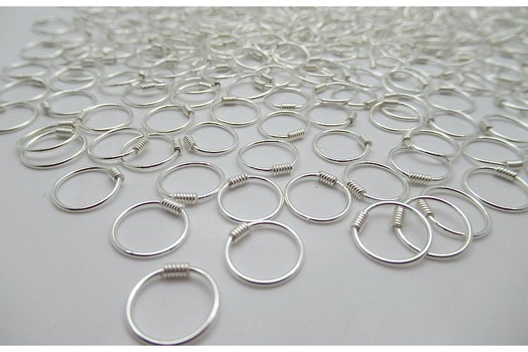 Sterling Silver Hoop Earrings 8 9 10 11mm Earring Findings for Handmade Pure Fine Jewelry Making Wholesale Bulk