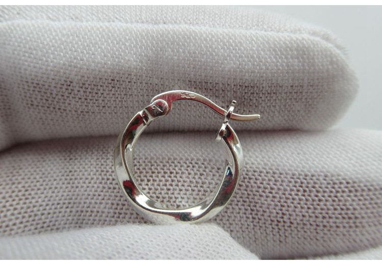 Sterling Silver Hoop Earrings 15 25mm Earring Findings for Handmade Pure Fine Jewelry Making Wholesale Bulk