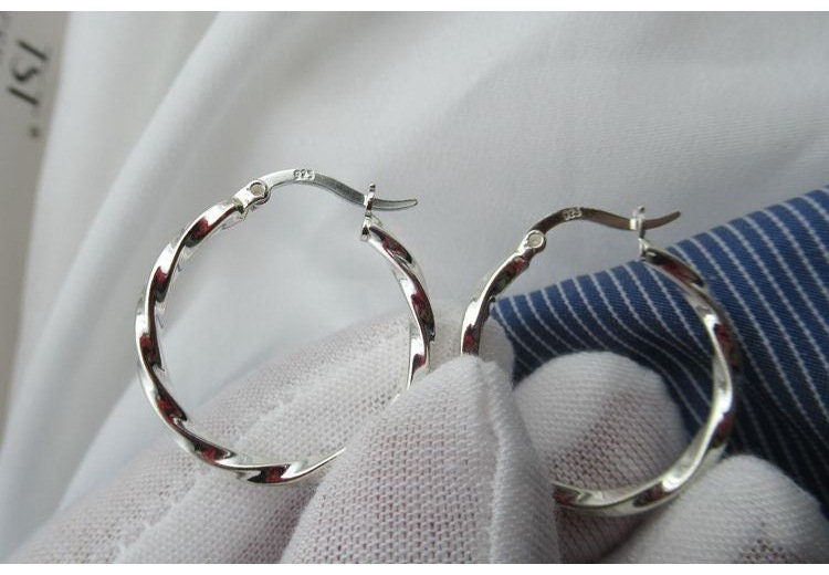 Sterling Silver Hoop Earrings 15 25mm Earring Findings for Handmade Pure Fine Jewelry Making Wholesale Bulk