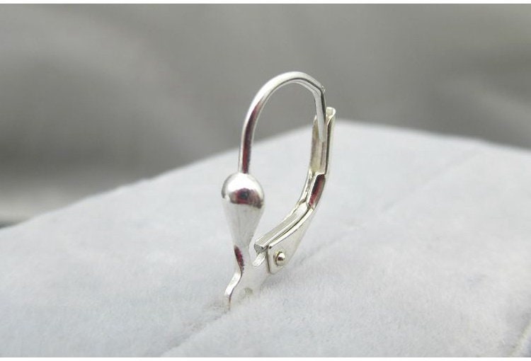 Sterling Silver Lever Back Earring Hook Wires 9x17mm Earring