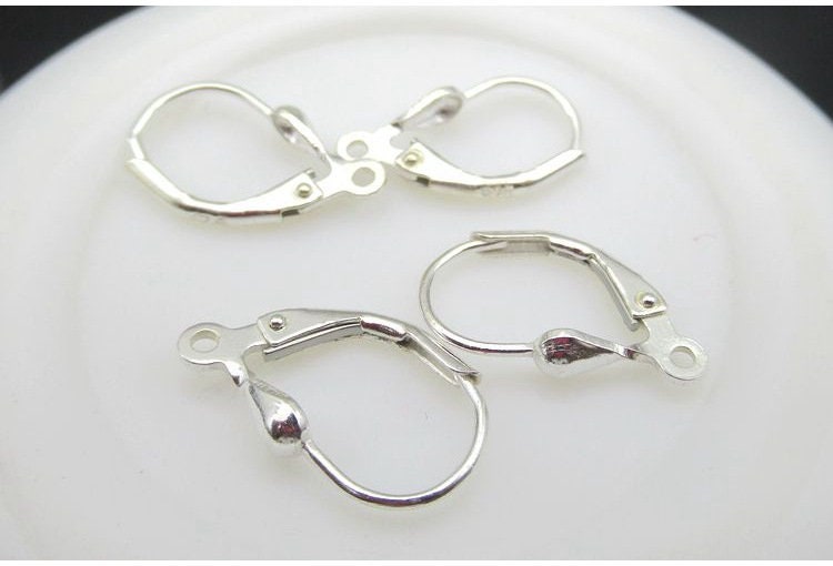 Sterling Silver Lever Back Earring Hook Wires 9x17mm Earring