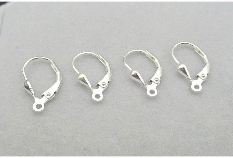 Sterling Silver Lever Back Earring Hook Wires 9x17mm Earring