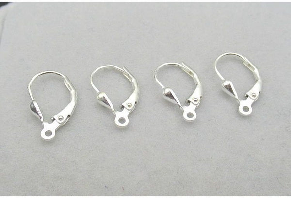 Sterling Silver Lever Back Earring Hook Wires 9x17mm Earring