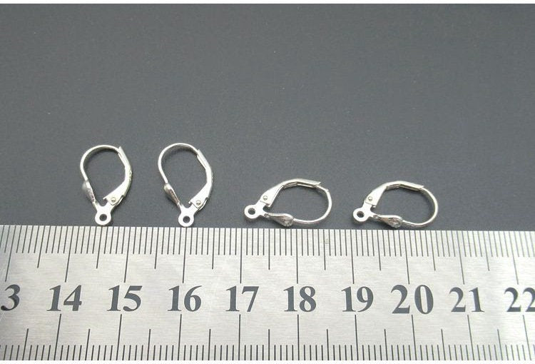 Sterling Silver Lever Back Earring Hook Wires 9x17mm Earring