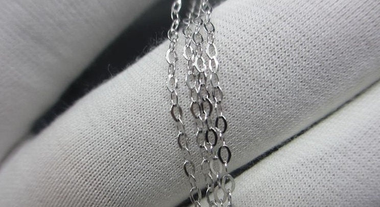 Sterling Silver Cable Chain Necklace with Buckle 40 45 cm Chain Findings for Handmade Pure Fine Jewelry Making Wholesale Bulk