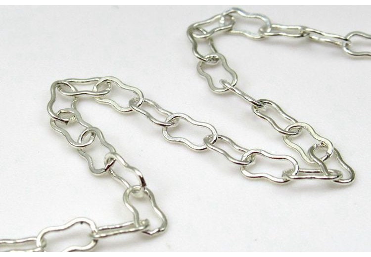 Sterling Silver Cable Chain 2.7x4.7mm by 10cm Chain Findings for Handmade Pure Fine Jewelry Making Wholesale Bulk