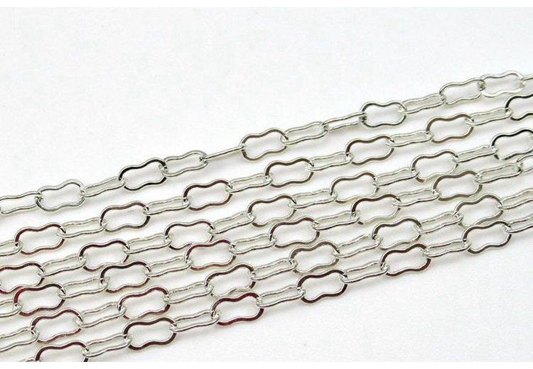 Sterling Silver Cable Chain 2.7x4.7mm by 10cm Chain Findings for Handmade Pure Fine Jewelry Making Wholesale Bulk