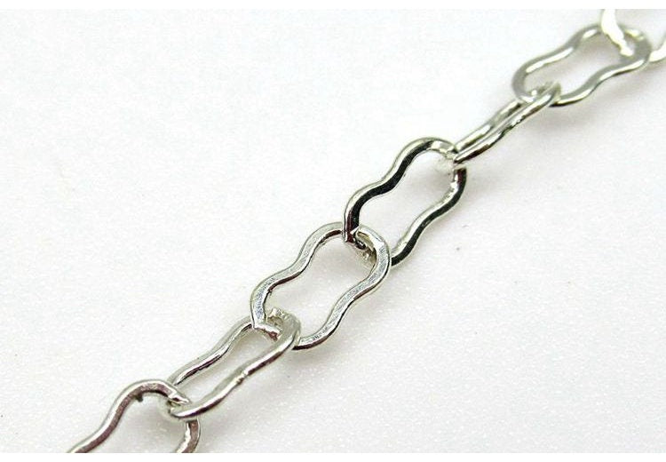 Sterling Silver Cable Chain 2.7x4.7mm by 10cm Chain Findings for Handmade Pure Fine Jewelry Making Wholesale Bulk