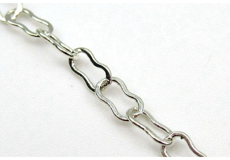 Sterling Silver Cable Chain 2.7x4.7mm by 10cm Chain Findings for Handmade Pure Fine Jewelry Making Wholesale Bulk