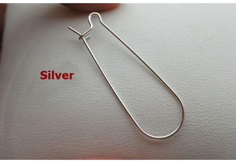 Sterling Silver Kidney Earrings Ear Wire Hook 35mm Earring Findings for Handmade Pure Fine Jewelry Making Wholesale Bulk