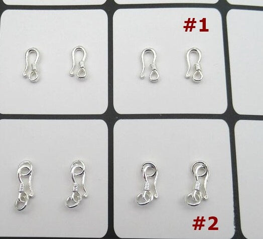 Sterling Silver Hook Clasp 10mm Earring Findings for Handmade Pure Fine Jewelry Making Wholesale Bulk