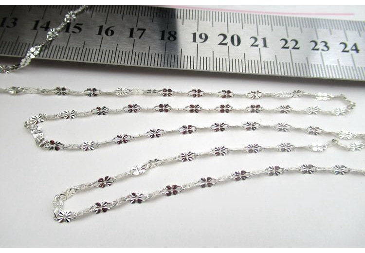 Sterling Silver Cable Cross Butterfly Chain 2.5mm by 10cm Chain Findings for Handmade Pure Fine Jewelry Making Wholesale Bulk