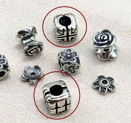 Sterling Silver Cube Spacer Beads 5.8mm Bracelet Findings for Handmade Pure Fine Jewelry Making Wholesale Bulk