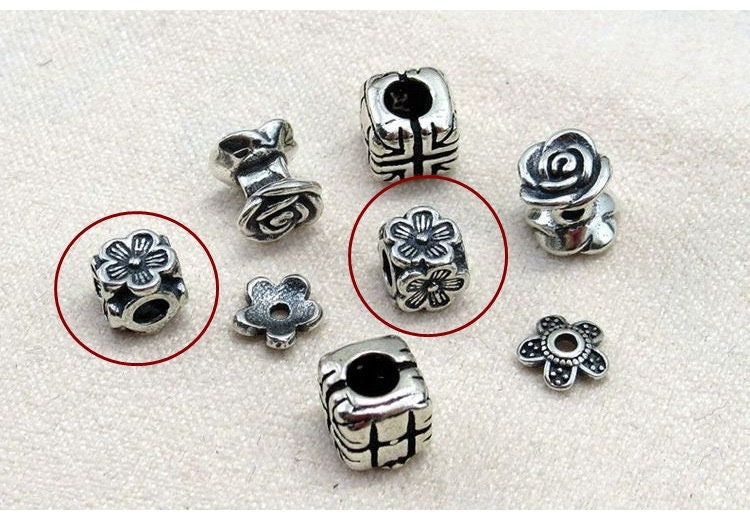 Sterling Silver Cube Spacer Beads 4.9mm Bracelet Findings for Handmade Pure Fine Jewelry Making Wholesale Bulk