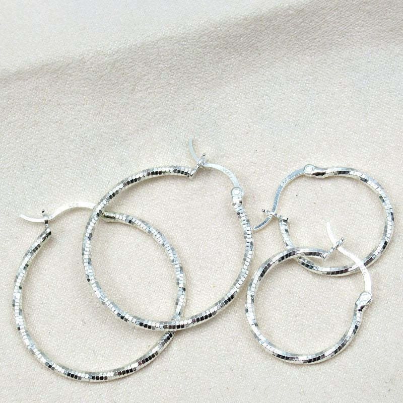 Sterling Silver Hoop Earrings 20 30 mm Earring Findings for Handmade Pure Fine Jewelry Making Wholesale Bulk